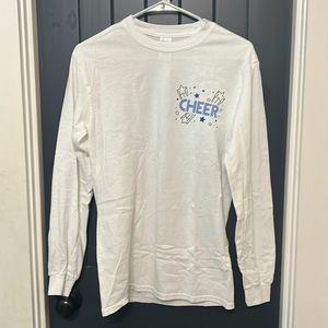 varsity spirit long sleeve white cheer shirt- small